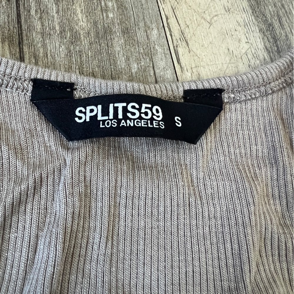 Splits59 Theo Rib Shorts in Taupe- Shorts Only - Picture 9 of 10